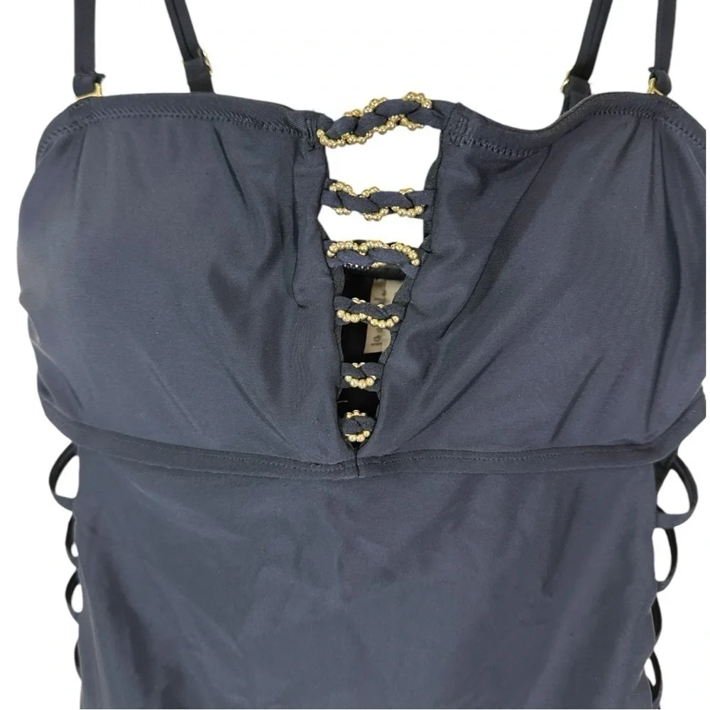 🌸Cyn & Luca Black Strapless One Piece Swimsuit- Size M